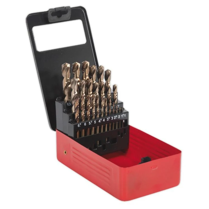 Sealey HSS Cobalt Split Point Fully Ground Drill Bit Set 25pc Metric